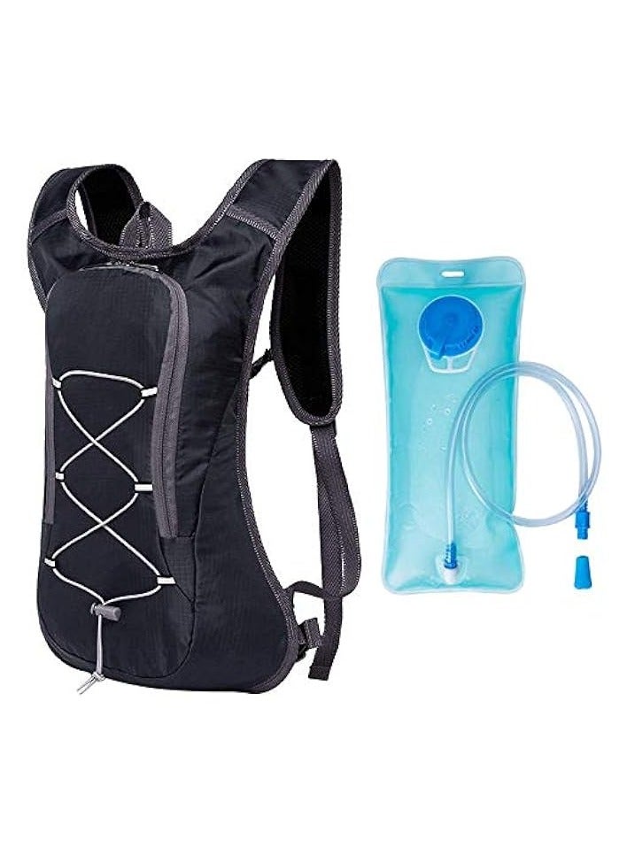 Green Tiger Hydration Backpack With 2L Water Bladder | Water Backpack For Hiking, Running, Camping, Skiing, Cycling | Thermal Insulated Tactical Backpack Rucksack | Hydration Bladder For Women, Men, Kids - Image 1