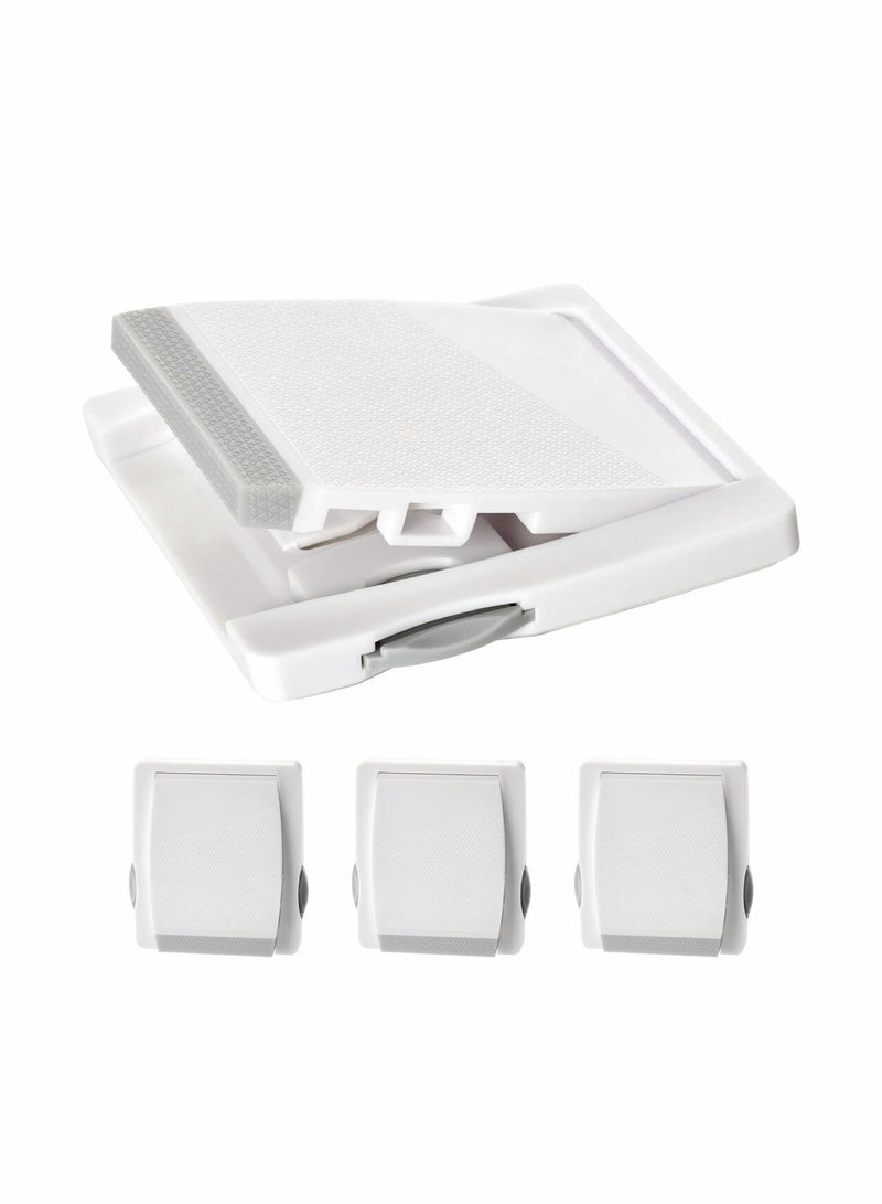 SOLARAE Sliding Door Lock, 4 Pack Child Proof Safety Window Locks, for Glass Doors Sliding Glass Door Child Lock for Kids Proof Patio Closet Doors (Grey) - Image 1