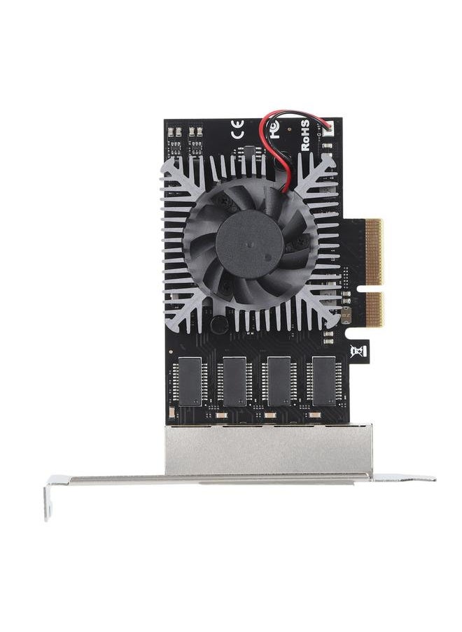 Thoraya - 4 Port 2.5Gbps PCIe Network Card RTL8125B Flexible Adaptation Gigabit PCIe Ethernet Network Card for Linux for Windows - Image 1