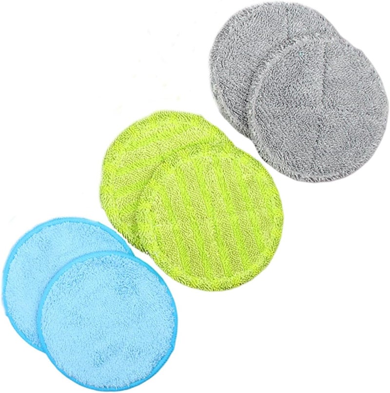 DFsucces Microfibre Floor Mop for Cleaning Floors,6 Pcs Heavy Duty Microfibre Wet Dry Cleaning Mop Pad , Floating Mop Pads, Flat Floor Mop ,for Wet Dry Floor Cleaning Hardwood Laminate Floor - Image 1