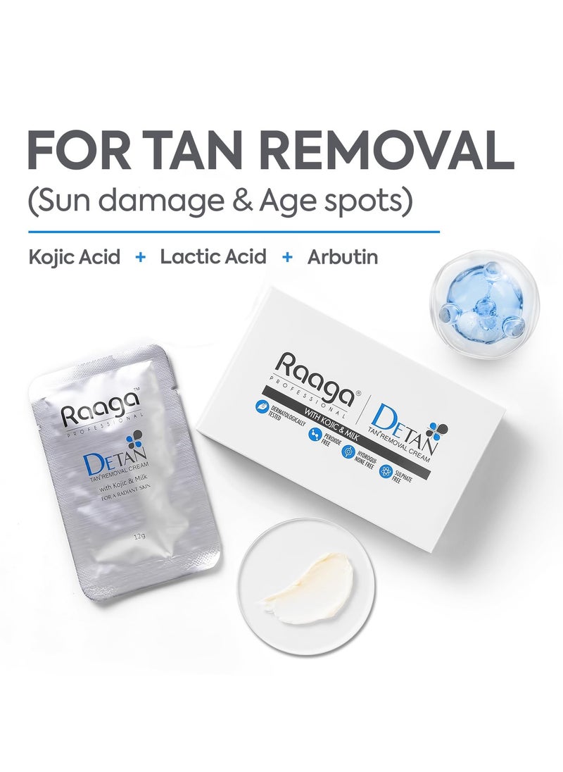 RAAGA PROFESSIONAL - Raaga Professional DeTan Tan Removal Cream 12g Pack Of 6 - Image 1