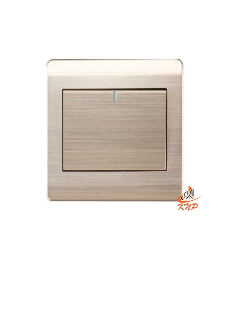 KNP 16A 1 Gang 1 Way Switch - Gold - Image 3