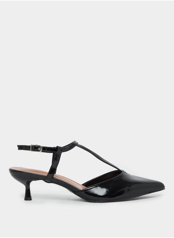 Styli Styli Pointed Toe Ankle Strap Kitten Heel Shoes  - Image 2