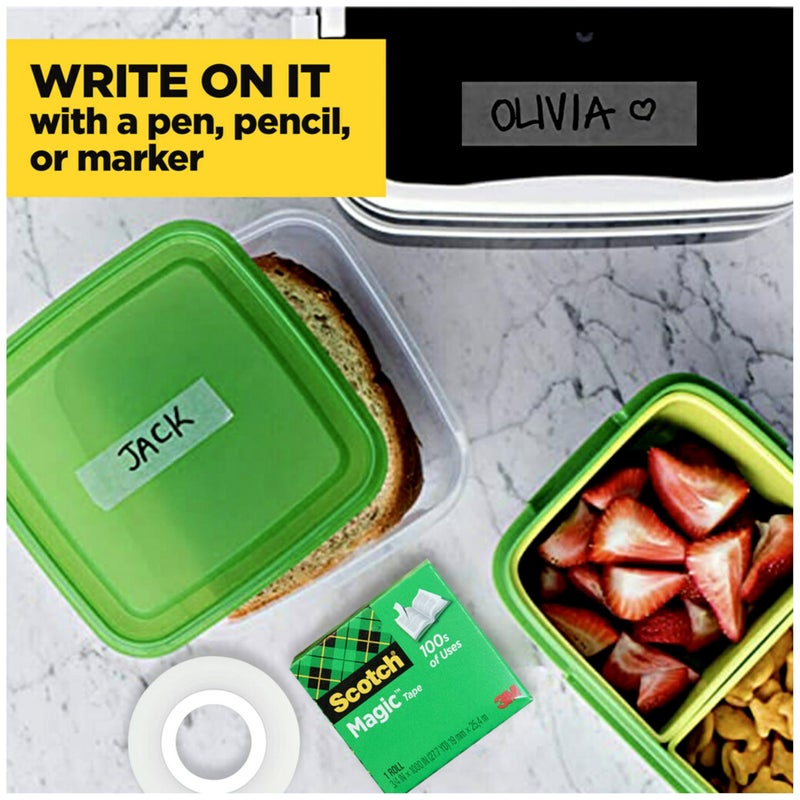 Scotch Magic Tape, 1 Roll, Numerous Applications, Invisible, Engineered for Repairing, 3/4 x 1000 Inches, Boxed - Image 5