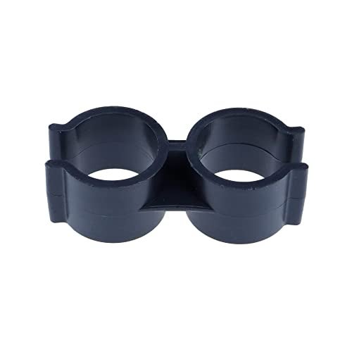 Mcredy 10 PCS Double Port Pipe Clamp Clips 24 mm/0.93 Inch Diameter Double Pipe Clamp Shelf Pole Connector Panel Tube Clamps Clips Buckle - Image 3