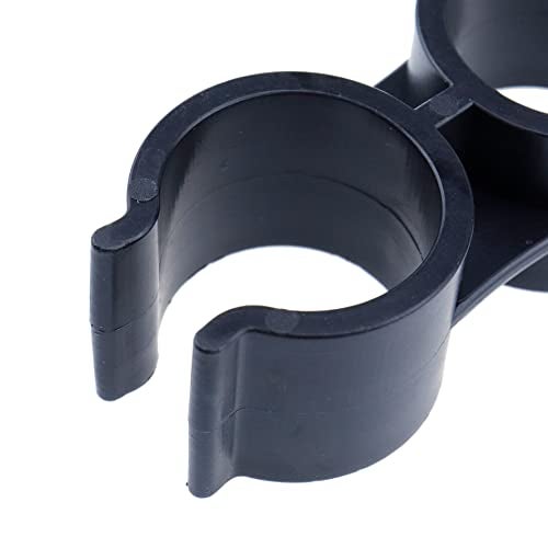Mcredy 10 PCS Double Port Pipe Clamp Clips 24 mm/0.93 Inch Diameter Double Pipe Clamp Shelf Pole Connector Panel Tube Clamps Clips Buckle - Image 5