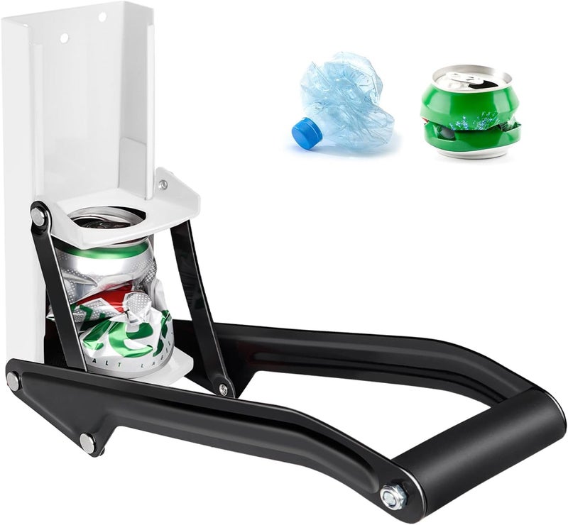 GYE 16 oz Metal Aluminum Can Crusher, Wall Mounted Heavy Duty Smasher for Aluminum Seltzer, Soda, Beer Cans And Bottles for Recycling, Gadgets for Home (White) - Image 1