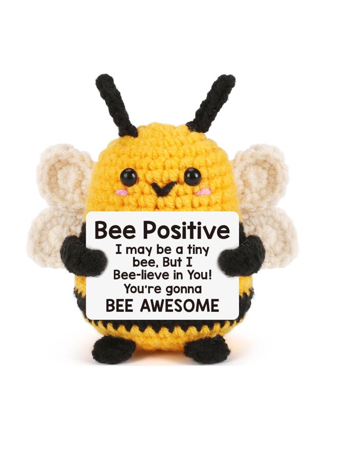 Generic - Handmade Crochet Owl Positive Bee Wool Woven Positive Energy Potato Sloth Baby-Color:Red Flower Hat Penguin - Image 1