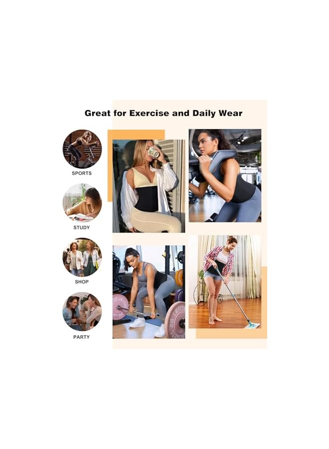 حزام تدريب الخصر للنساء مع سحاب لتقليل محيط الخصر أثناء التمرين، كورسيه رياضي لتحسين شكل الجسم. - Image 5