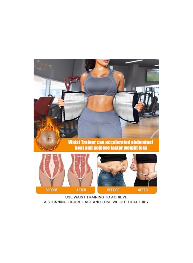 حزام تدريب الخصر للنساء مع سحاب لتقليل محيط الخصر أثناء التمرين، كورسيه رياضي لتحسين شكل الجسم. - Image 2