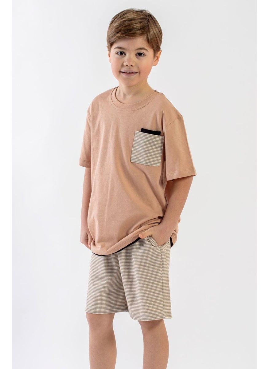 Crew Neck Short Sleeve Beige Color Boy Shorts Set - pzsku/Z9AC62E7E4238FCFBFAFFZ/45/_/1741213029/df3a3f01-4414-4409-a27e-9e9c6fdc66a0