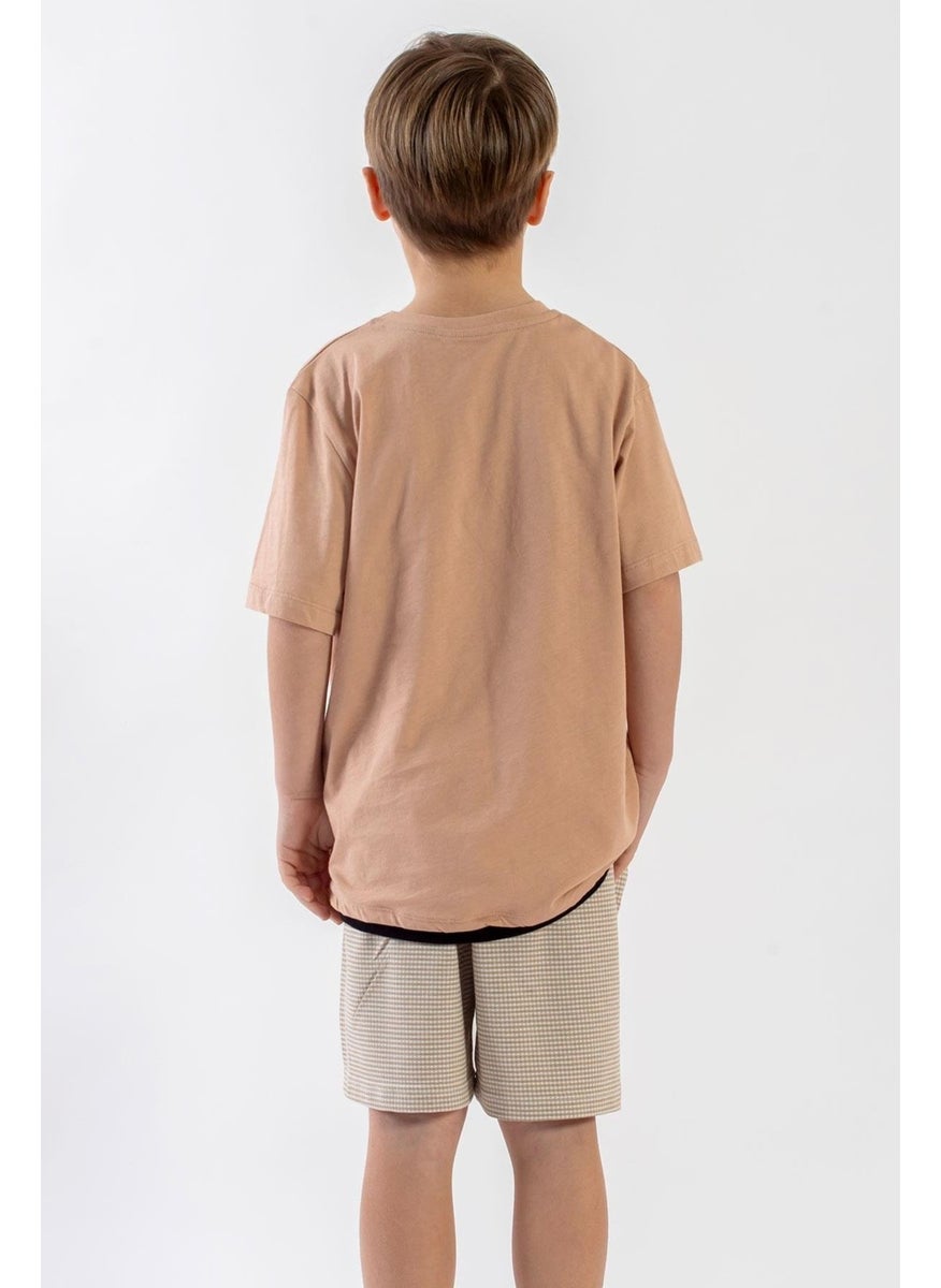 Crew Neck Short Sleeve Beige Color Boy Shorts Set - pzsku/Z9AC62E7E4238FCFBFAFFZ/45/_/1741213030/38f54753-b125-4dbb-a751-949a5ba2750f