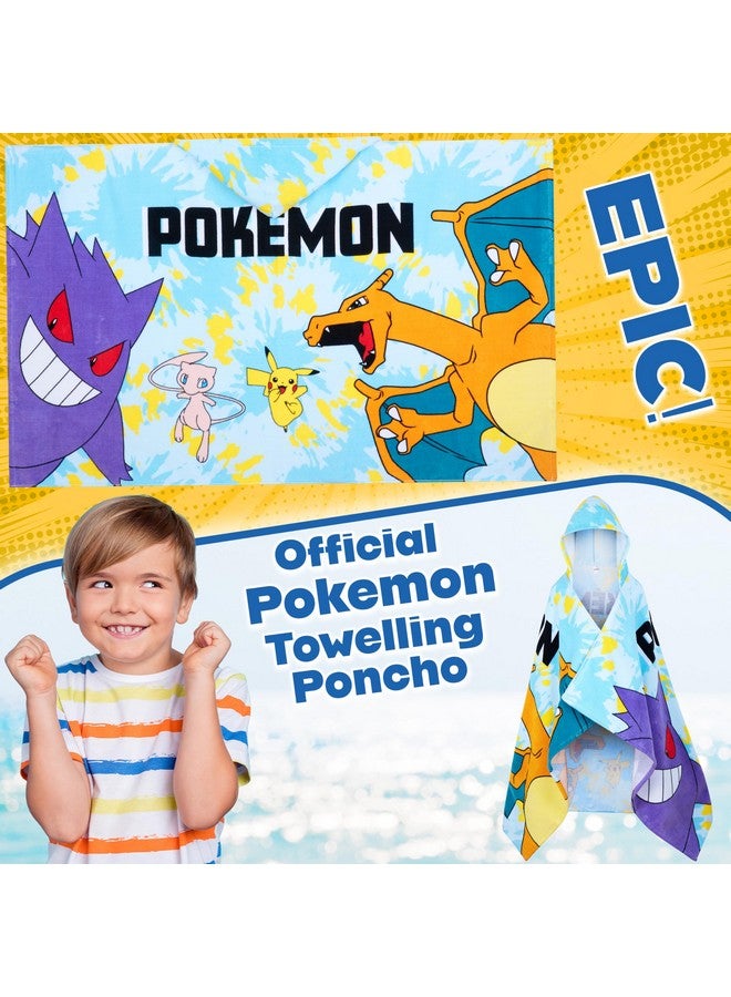 Pokemon Hooded Kids Beach Towel Absorbent Changing Robe Cotton Poncho Bath Towels (Blue, 6-14 Years) - Image 2