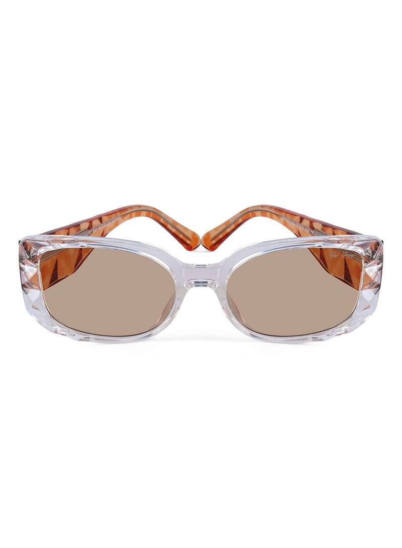 Woggles Red Pappy Aetheris Orange Rectangle Sunglasses - Image 1