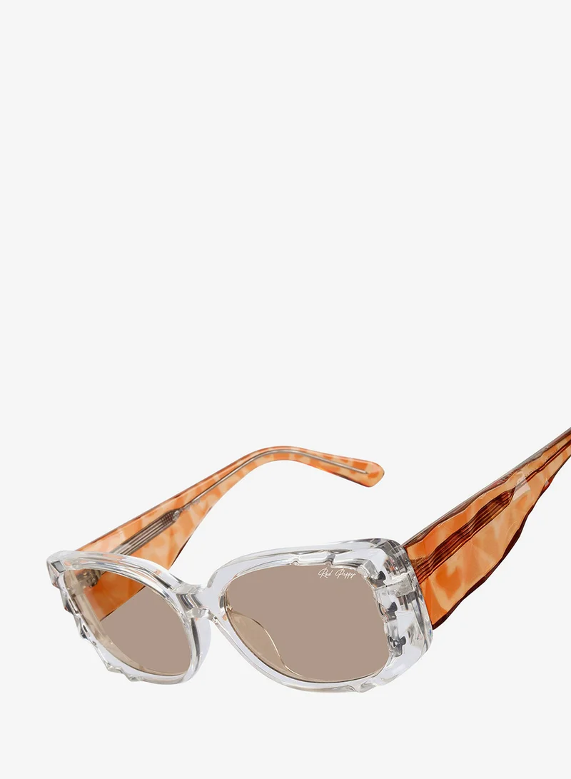 Woggles Red Pappy Aetheris Orange Rectangle Sunglasses