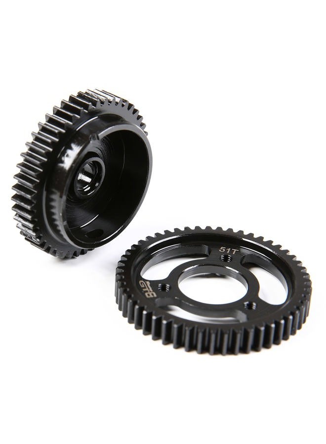 GTBRacing Hard Steel Kyosho FW06 Spur Gear 46T 51T 2 Speed Gear Set Upgrade Part - Image 1