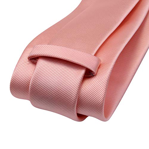 GUSLESON Brand Men's Fashion Necktie With Cufflinks and Pocket Square Rose Gold Ties for Men Wedding Tie Sets (0789-23) - Image 3