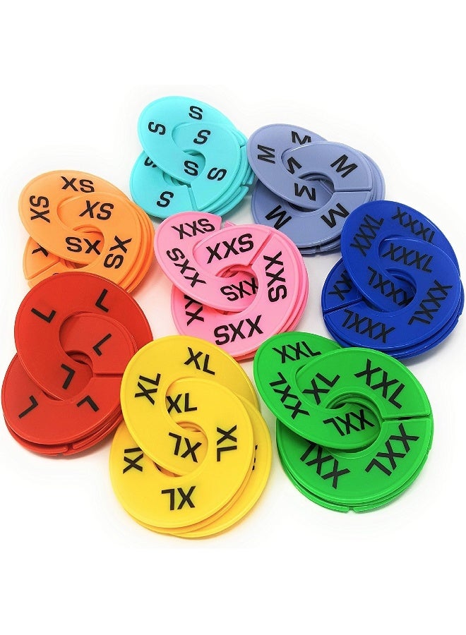 GIDABRAND Clothes Size Dividers | 40 Pieces 8 Colors XXS-XXXL | Ultimate Clothing Rack Dividers | Round Clothes Rack Clothes Hangers, Commercial Clothing Racks, Clothing Shops by GIDABRAND - Image 3