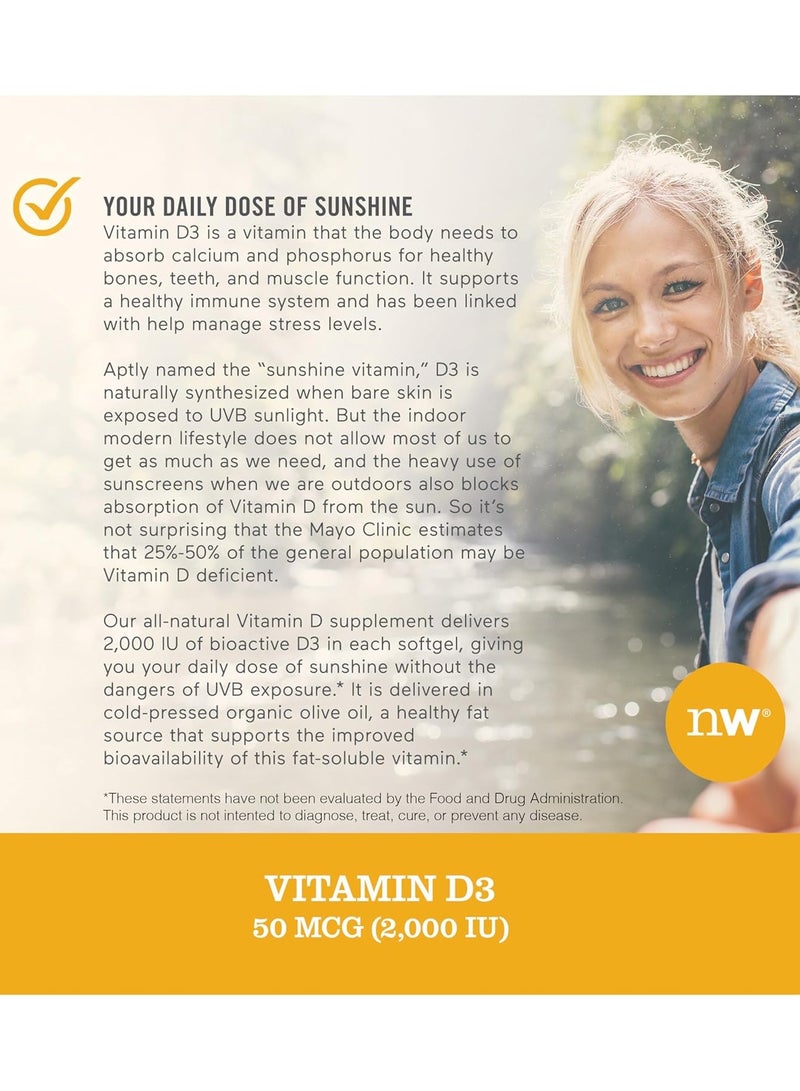 NatureWise Vitamin D3 2000 IU (50 mcg) 360 Softgels - Image 4