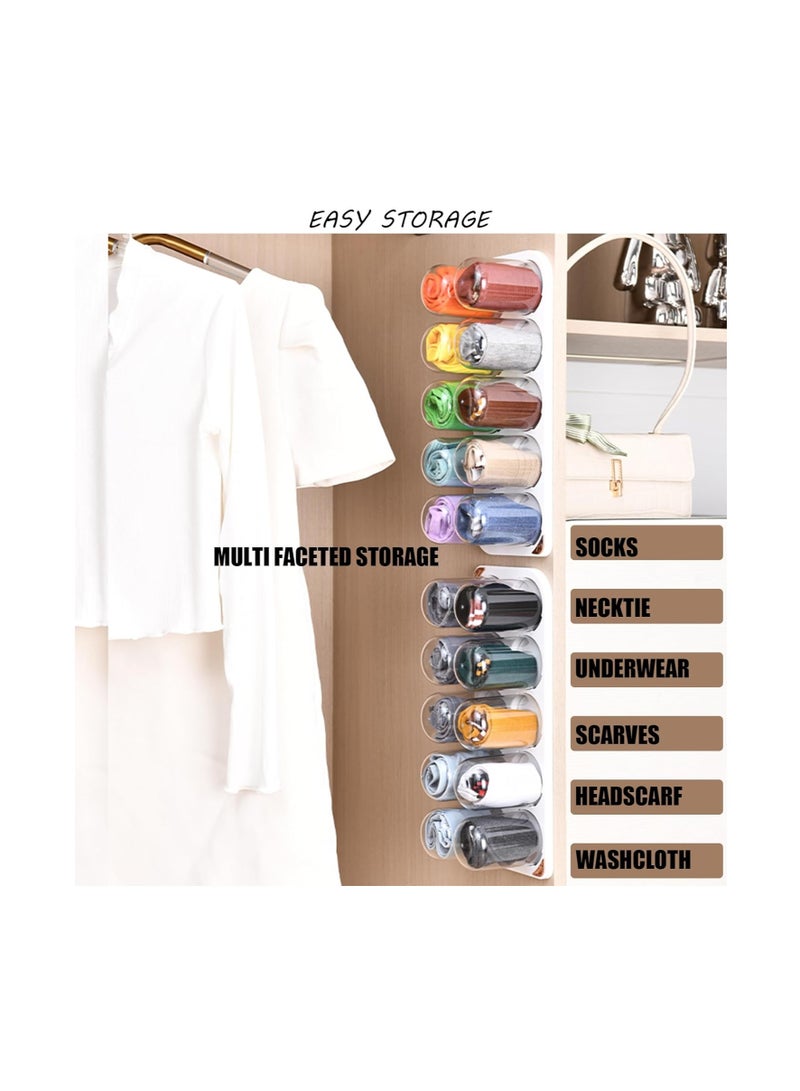 CityRiya-Long Wall-mounted underwear storage box plastic capsule storage box for underwear, socks, bras, panties, scarves, ties and small items (white)  - Image 3