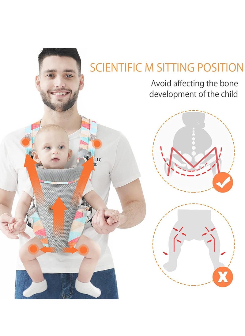 Y&D - Baby Carrier, Lightweight Breathable 4-in-1 Infant Convertible Front and Back Child Carrier Backpack, Multi-Function for Newborn Toddler 0 to 36 Months - Image 1
