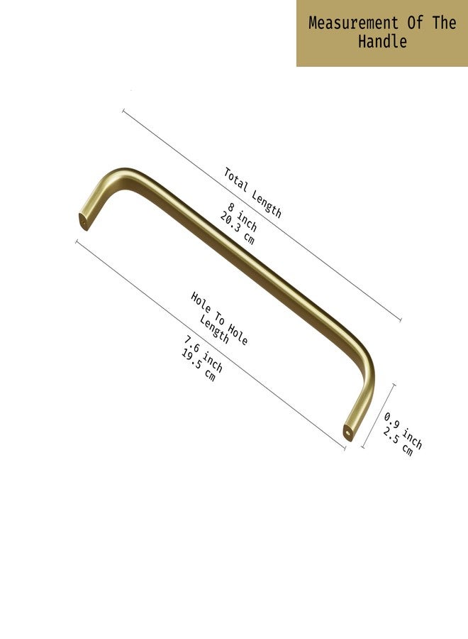 Atlantic Stainless Steel Capsule D Dwawer Cabinet Handles 8 Inch (Total Length 200 mm, Hole to Hole 195 mm, Antique Finish) Pack of 10 Pieces, Pull Handle - Image 2