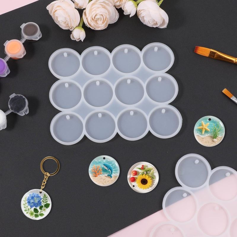 Resin Molds 15*12*0.6cm White Effortless Demolding Silicone Molds - Mirror-Like Finish Without Polishing Jewelry Molds for DIY Craft Makers, Jewelry Makers and Mixed Media Projects - Image 5