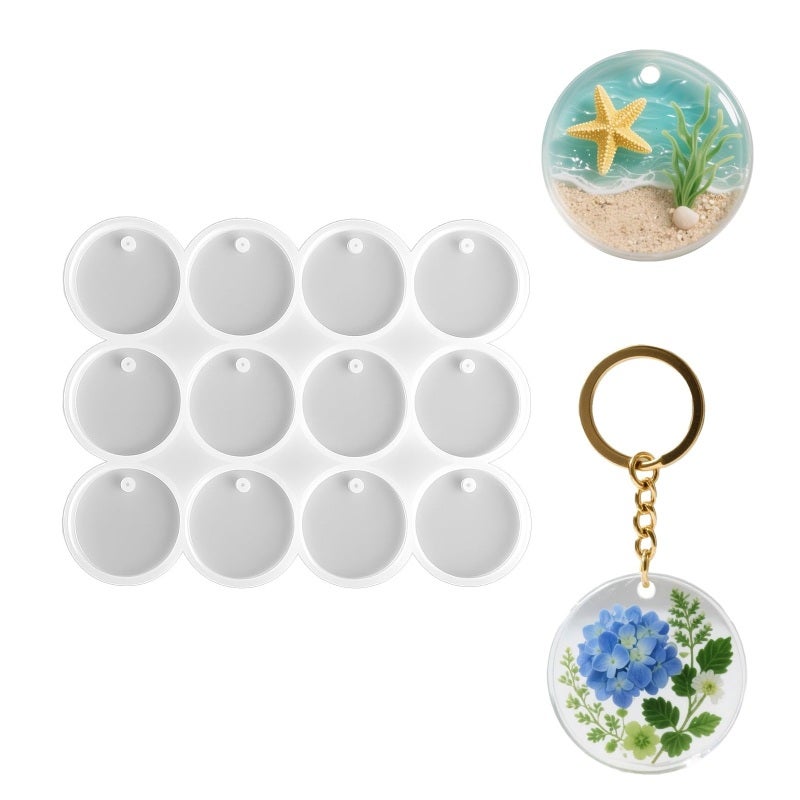 Resin Molds 15*12*0.6cm White Effortless Demolding Silicone Molds - Mirror-Like Finish Without Polishing Jewelry Molds for DIY Craft Makers, Jewelry Makers and Mixed Media Projects - Image 1