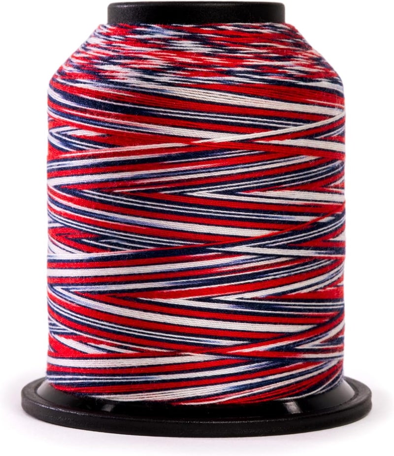 FINESSE Variegated Thread | 100% Polyester, 3ply, 50wt | 1100yds Stackable Thread Cones for Quilting and Sewing… (Firework) - Image 1