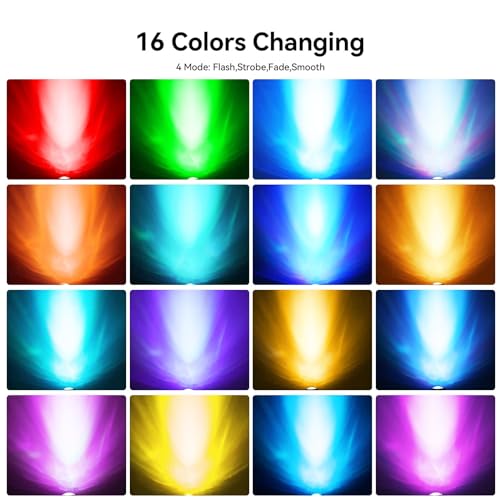 TENSUL Colored Pond Lights with Timer, RGB Weighted Fountain Lights IP68 Waterproof Submersible Dimmable Outdoor Landscape Lights for Pond Fountain Garden, 1 Light - Image 2