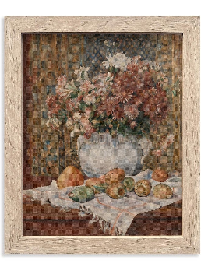 HoozGee Pierre-Auguste Renoir Still Life with Flowers and Prickly Pears Canvas Art Print - Image 1