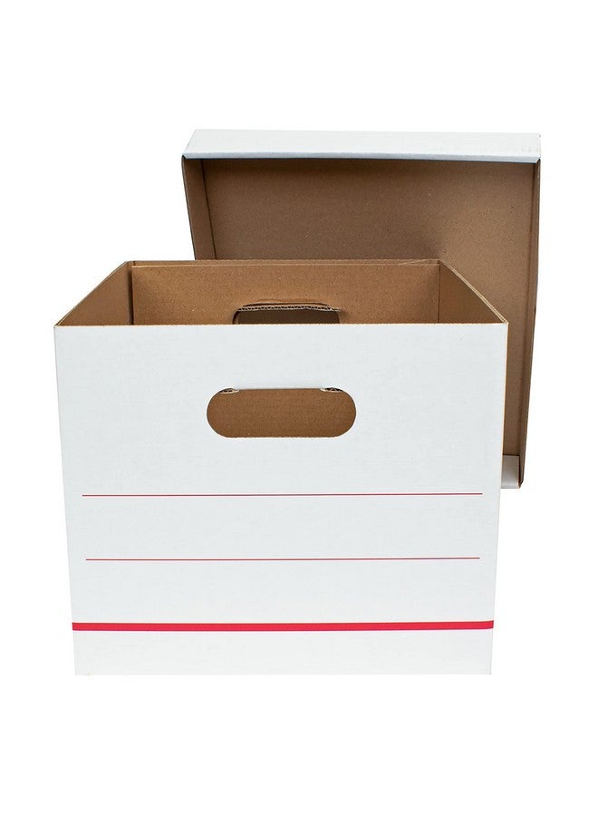Office Depot Brand Standardduty Corrugated Storage Boxes Letter/Legal Size 15 X 12 X 10 60% Recycled White/Red Pack Of 10 - Image 2