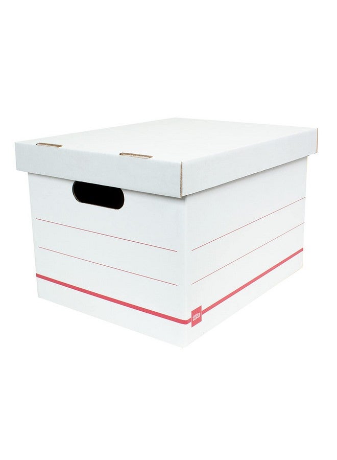 Office Depot Brand Standardduty Corrugated Storage Boxes Letter/Legal Size 15 X 12 X 10 60% Recycled White/Red Pack Of 10 - Image 3