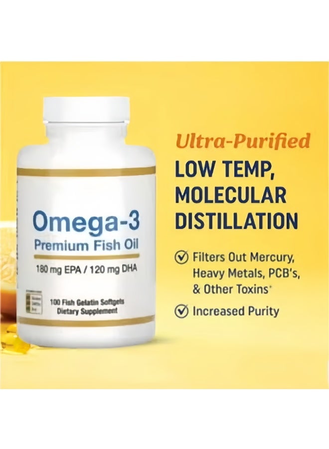 أوميغا عبوة زوجية بكمية كبيرة | كبسولات زيت سمك بحر عميق أوميغا 3 عالية النقاء 180 ملغ EPA + 120 ملغ DHA بدون رائحة وسهلة الامتصاص تدعم القلب والدماغ والعينين والمفاصل - Image 4