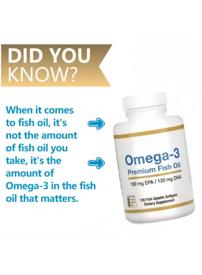 أوميغا عبوة زوجية بكمية كبيرة | كبسولات زيت سمك بحر عميق أوميغا 3 عالية النقاء 180 ملغ EPA + 120 ملغ DHA بدون رائحة وسهلة الامتصاص تدعم القلب والدماغ والعينين والمفاصل - Image 5