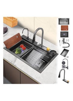 Daladen Nano Kitchen Sink 304 Stainless Steel Sink Flying Rain Waterfall Intelligence Sink Home Sink With Vegetable Basin Pull-Out Tap And Cup Washer (75×45Cm)(75 Cm) - pzsku/Z9AC7400DC394C2AAC8F1Z/45/_/1722951492/69b8922c-2151-43a3-b0a5-9ec20756ddd7