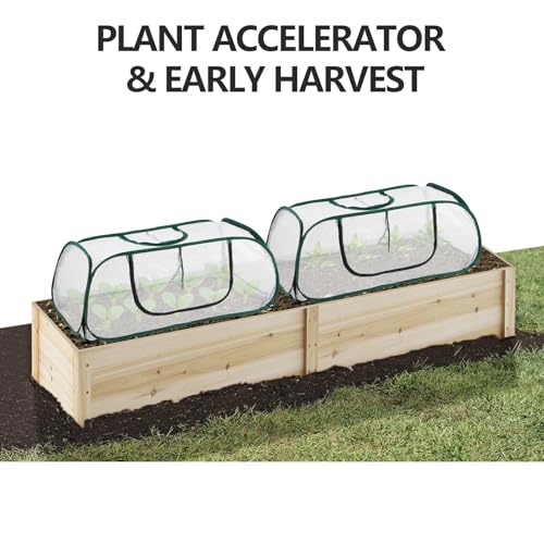 SUMGROW Garden Bed Cover, 45"x22"x16"(H), Plastic Hot House, Garden Row Accelerator, Greenhouse, Freeze Protection Humidity Domes for Gardening Germination and Seedling Propagation - Image 5