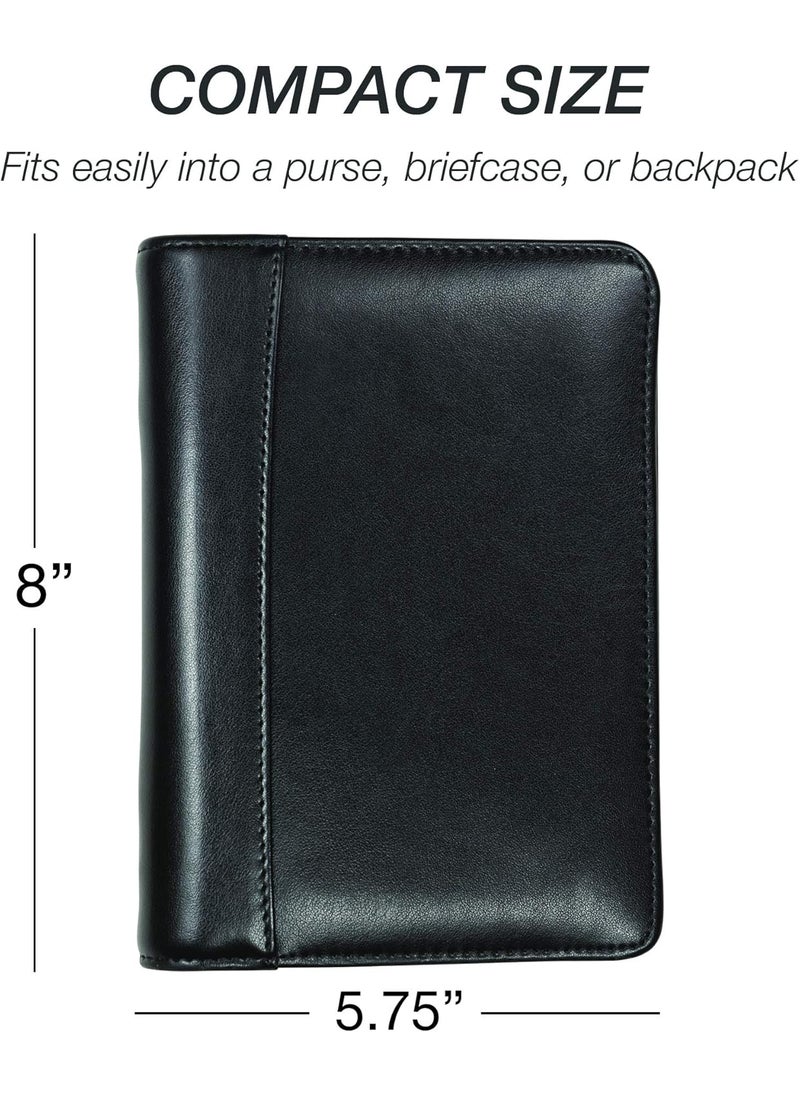 Samsill Samsill 81270 Regal Leather Business Card Book 6 Ring Binder Holds 120 Business Cards and AZ Indexes Black  - Image 2
