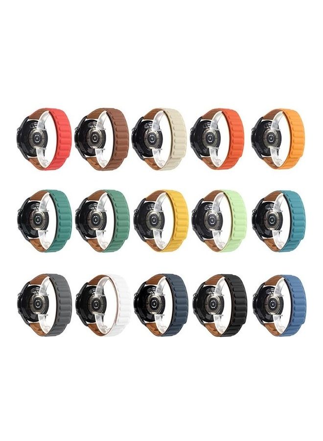 NIBEMINENT Silicone Magnetic Replacement Strap Watchband For Huawei Watch 3/3 Pro Cape Blue - Image 2