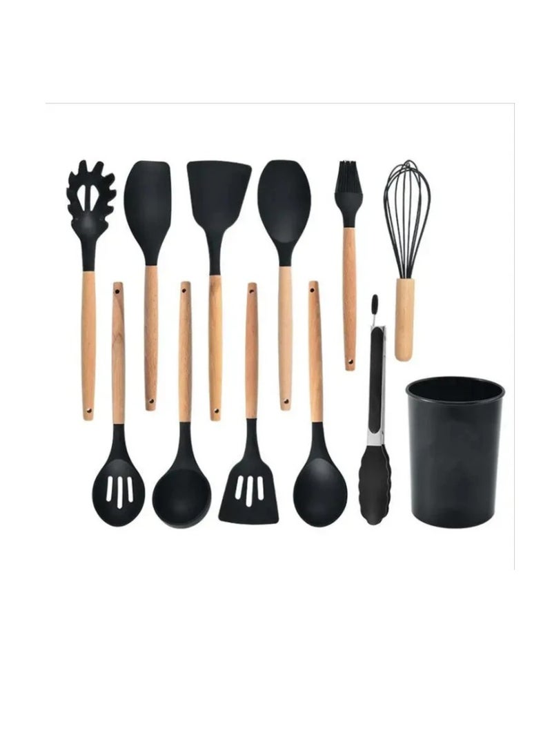 12 Piece Silicon Kitchen Tool Utensil Set - Image 2
