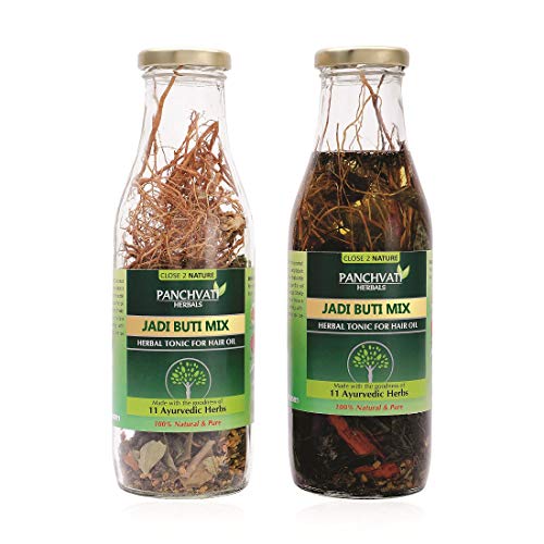 Panchvati Herbals Make Your Own Hair Oil Dry Jadi Buti Mix (11 Ayurvedic Herbs, 100% Herbals & Plant Derived) For Complete Hair Care - Image 3