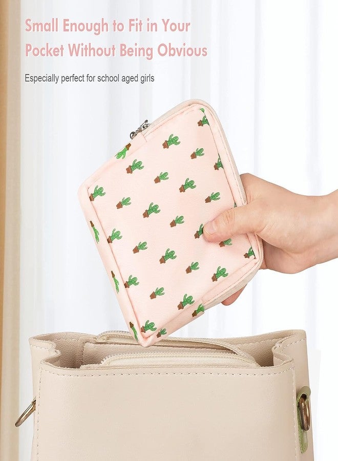 Trendegic Portable Mini Fashion Nursing Sanitary Napkin Pouch Pad Holder Zipper Travel Cosmetic Makeup Jewellery Storage Bag for Girl and Women (Sky-Beige-2 Pcs) - Image 4