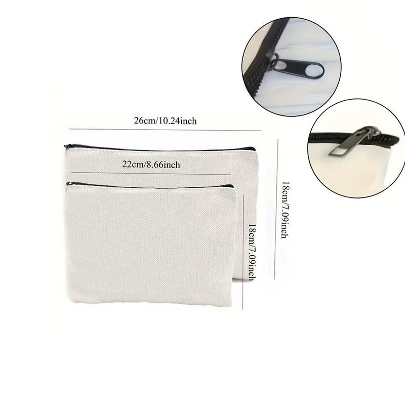 Double Sided Linen Makeup Pouch 22x18cm Tarot Card Cosmetic Bag Travel Storage Organizer - Image 3