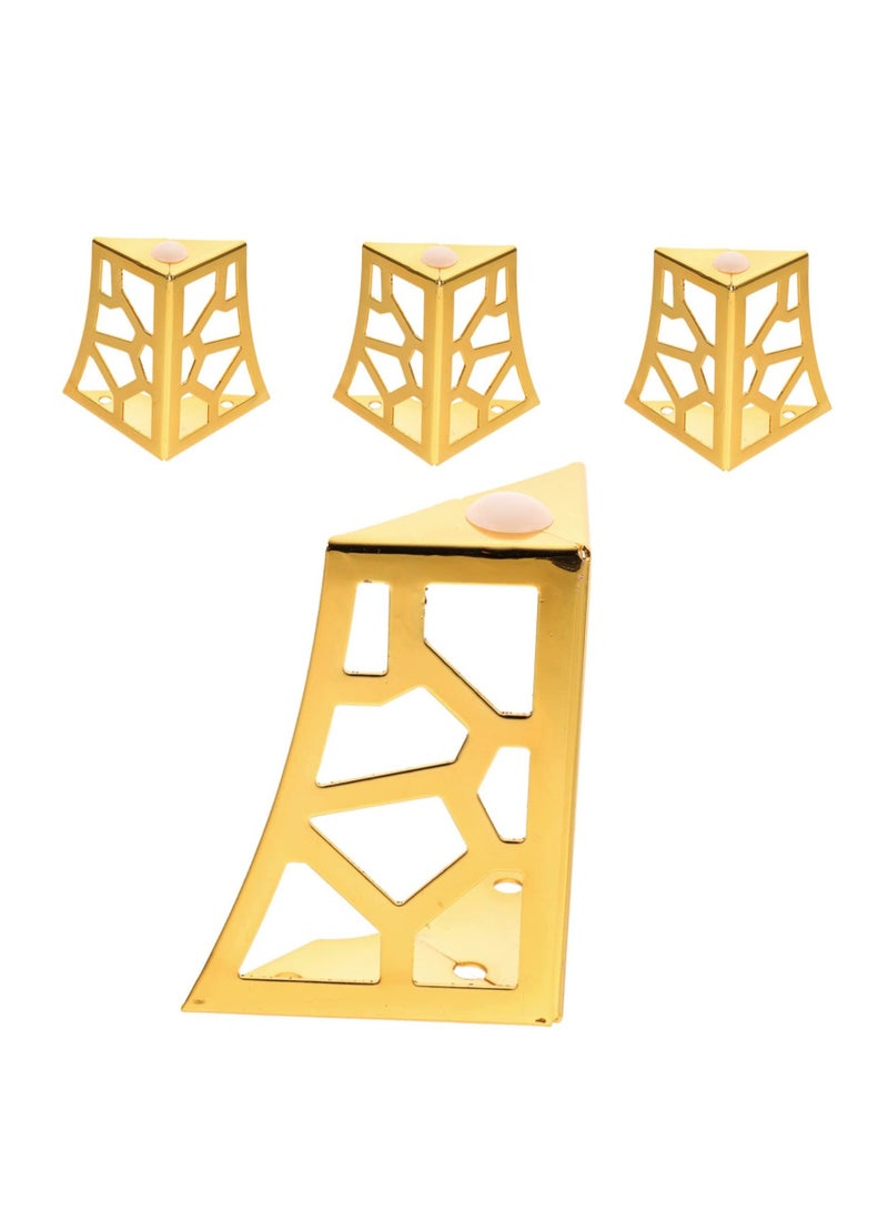 Iron Sofa Legs, 4pcs Metal Dresser Gold Table Legs Coffe Table Legs Metal Legs Dresser Feet Table Cabinet Cupboard Feet Golden Couch Feet Stool Legs Metal Legs for Furniture 2 in 1 - Image 1