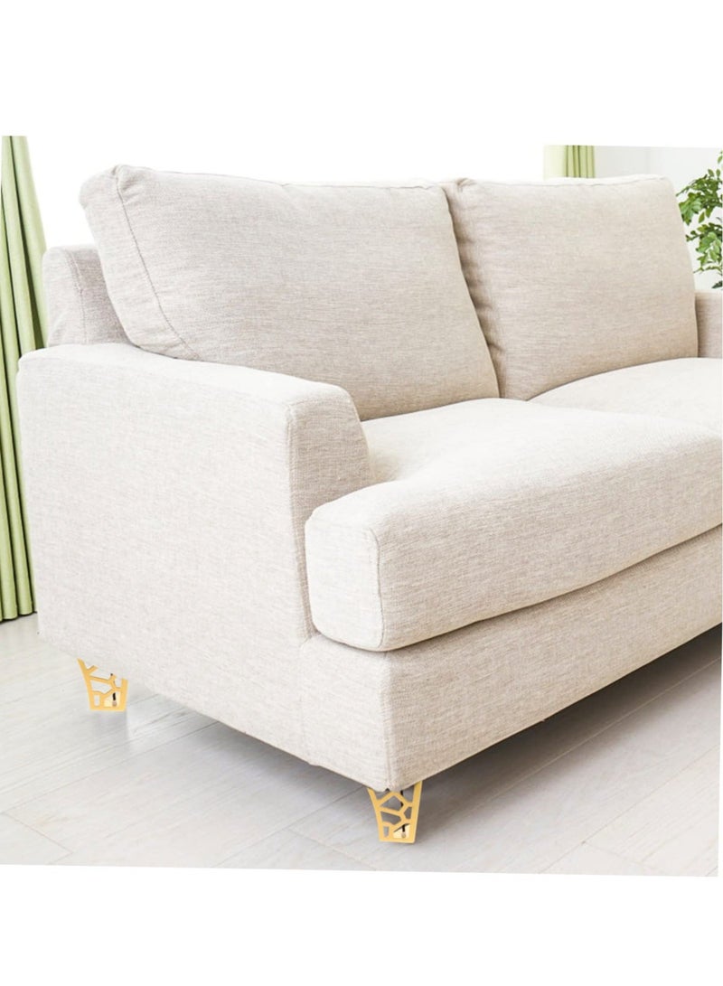 Iron Sofa Legs, 4pcs Metal Dresser Gold Table Legs Coffe Table Legs Metal Legs Dresser Feet Table Cabinet Cupboard Feet Golden Couch Feet Stool Legs Metal Legs for Furniture 2 in 1 - Image 5