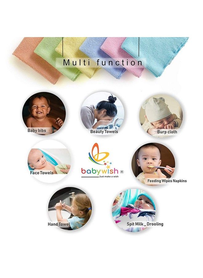 Small Size Face Hanky Towel;Extra Soft & Super Absorbent Handkerchief Towels For Kids & Newborn Babies (Pack Of 3)