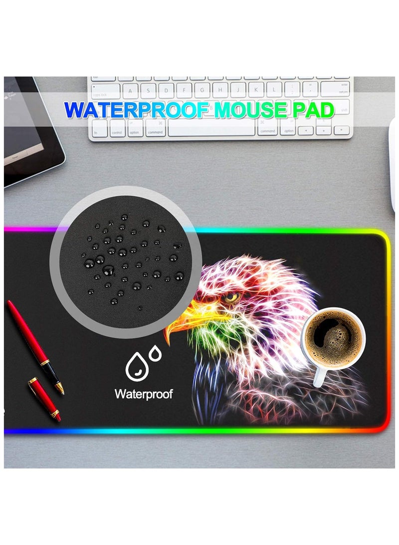 RGB Gaming Mouse Pad - 14 Light Modes Extended Computer Keyboard Mat, Anime LED Mouse Pad Large，High-Performance Mouse Pad Optimized for Gamer 31.5 X 12in... - Image 4