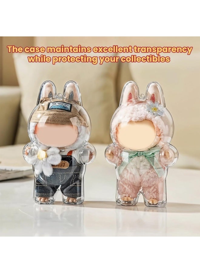 Protective Case for Labubu Standing Figure-Clear Collector Storage Box,Acrylic Hard Case Cover For Pop Mart Monster Product StandingsSeries,Dustproof Portable Hanging Case (Standing) - Image 5