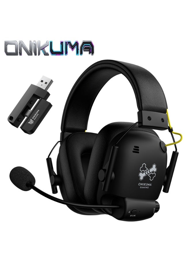 onikuma GT888 Wireless Gaming Headset 2.4G/Bluetooth 5.3/Wired Low Latency Noise Cancelling Mic for PC Mobile - Image 1