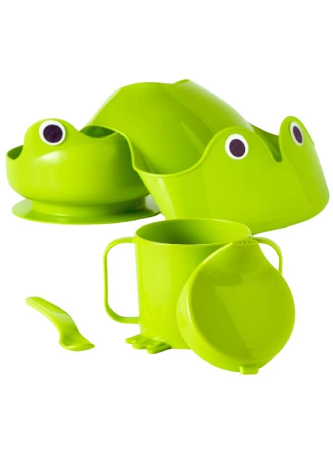 MATA 4-piece dinnerware set, green - Image 4